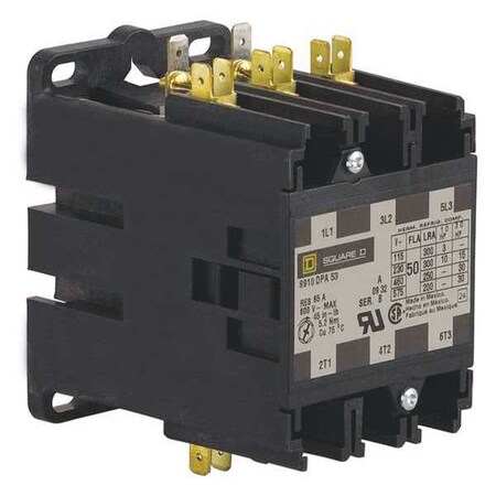 Square D 600VAC Definite Purpose Contactor 3P 50A 8910DPA53V02U1