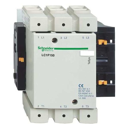 Schneider Electric IEC Magnetic Contactor, 120 V AC, 150 A LC1F150G7