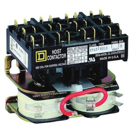 Square D 600VAC Reversing Hoist Contactor 3P 8965RO12V02