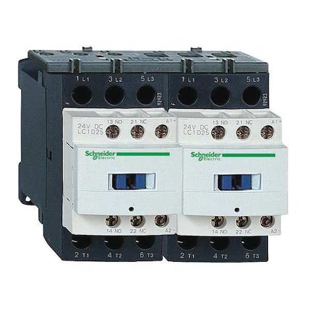 SCHNEIDER ELECTRIC IEC Magnetic Contactor, 3 Poles, 24 V AC, 12 A LC2D12B7