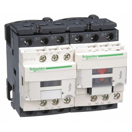 SCHNEIDER ELECTRIC IEC Magnetic Contactor, 3 Poles, 120 V AC, 18 A, Reversing: Yes LC2D18G7