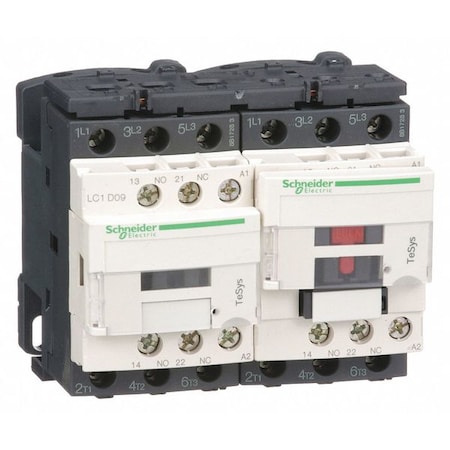 SCHNEIDER ELECTRIC IEC Magnetic Contactor, 3 Poles, 120 V AC, 9 A, Reversing: No LC2D09G7