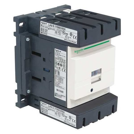 Schneider Electric IEC Magnetic Contactor, 1NC/1NO, 125V DC, 3 P, Non-Reversing, Screw Clamp LC1D115GD