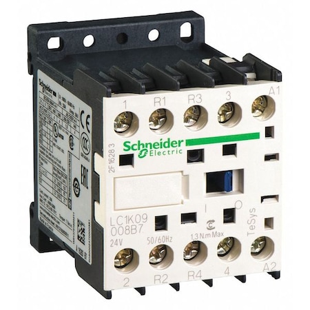 SCHNEIDER ELECTRIC IEC Magnetic Contactor, 4 Poles, 110 V AC, 9 A, Reversing: No LC1K09008F7