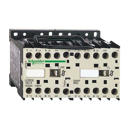 Schneider Electric IEC Magnetic Contactor, No Auxiliary Contacts, 24V AC, 3 P, Reversing, Screw Clamp LC2K0610B7