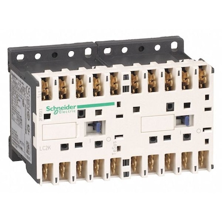 Schneider Electric IEC Magnetic Contactor, No Auxiliary Contacts, 24V AC, 3 P, Reversing, Quick Connect LC2K09107B7