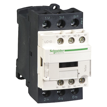 SCHNEIDER ELECTRIC IEC Magnetic Contactor, 3 Poles, 24 V DC, 38 A, Reversing: No LC1D38BD