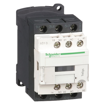 SCHNEIDER ELECTRIC IEC Magnetic Contactor, 3 Poles, 24 V DC, 12 A, Reversing: No LC1D12BL