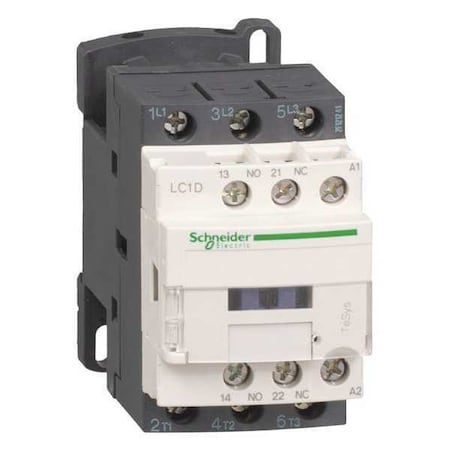 Schneider Electric IEC Magnetic Contactor, 1NC/1NO, 110V AC, 3 P, Non-Reversing, Screw Clamp LC1D25F7