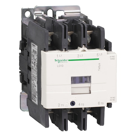 Schneider Electric IEC Magnetic Contactor, 1NC/1NO, 110V AC, 3 P, Non-Reversing, Screw Clamp LC1D95F7