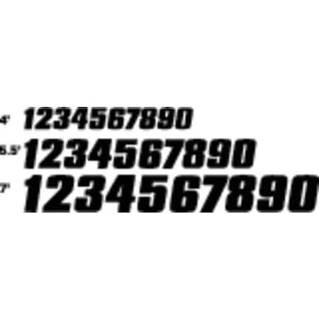 Hardline Products NumberLabelSet, Vinyl, 7inH, 5inW, PK120 DB7120B-KIT