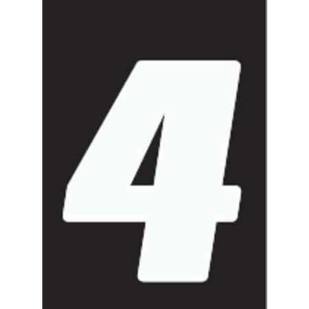 Hardline Products NumberLabel, Vinyl, 5-1/2inH, 3-7/8inW, PK3 DB53W-4