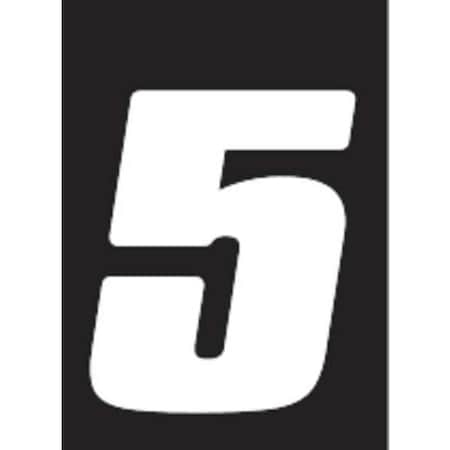 Hardline Products NumberLabel, Vinyl, 5-1/2inH, 3-7/8inW, PK12 DB512W-5