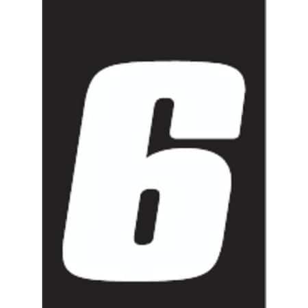 Hardline Products NumberLabel, Vinyl, 5-1/2inH, 3-7/8inW, PK3 DB53W-6