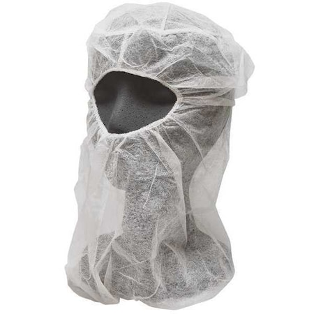 Action Chemical Disposable Hood, Polypropylene, Serged Seam, White, , 1000 PK H1001W