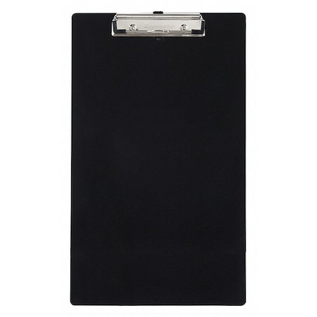 Zoro Select 8-1/2" x 14" Plastic Clipboard, Black 21903