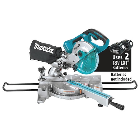 Makita Cordless Miter Saw, 7 1/2 in Blade Dia., Max Blade Speed: 5,700 RPM 5/8 in Arbor Size XSL02Z