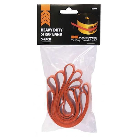 Kinedyne Heavy Duty Strap Band, Orange, 7 in. L, PK5 80144GRA