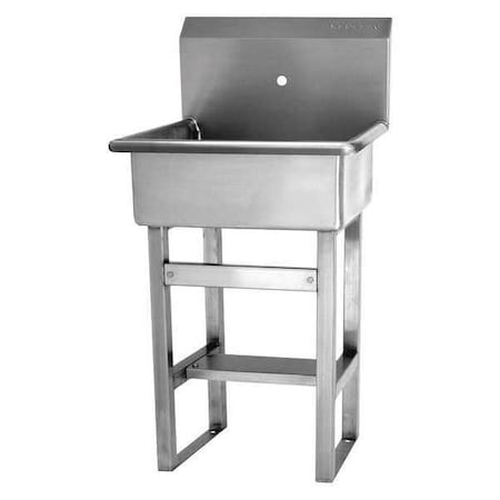 Sani-Lav Floor Mount, 1 Hole, Not Applicable, Silver, Hand Sink 5240