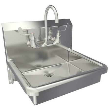 Sani-Lav Hand Sink, Wall, Faucet, 14inH, 5in Bowl D 5A4F
