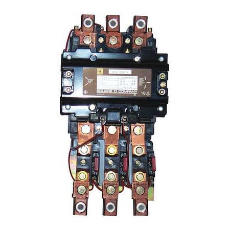 Square D Motor Starter, Non-Reversing, No Auxiliary Contacts, 440V-480V AC, 3 P, Screw Clamp 8536SGO1V06