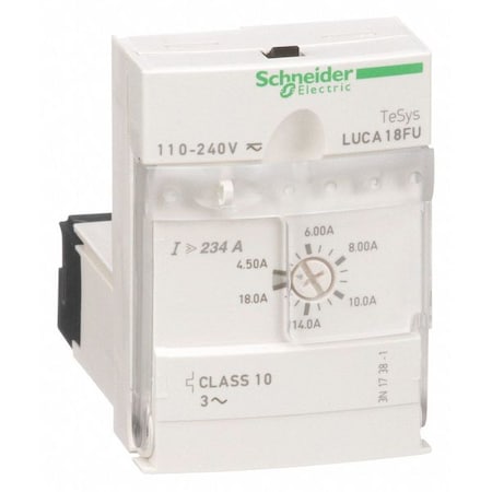 Schneider Electric Overload Module, 4.5 A Min current, 18 A Max current, 690V AC LUCA18FU