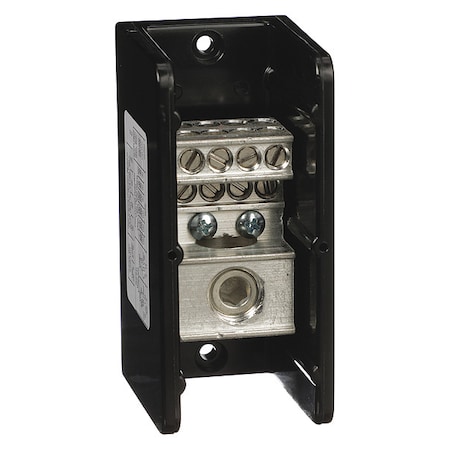 Square D Power Distribution Block, Open, 1 Pole, 335 A Copper, 600 V AC/DC, Surface Mount 9080LBA164108
