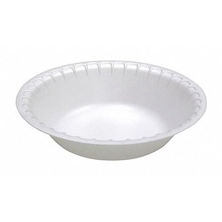 Pactiv Bowl, Round, 12 fl. oz., Foam, PK1000 YTH100120000