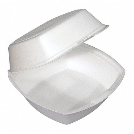 Pactiv Sandwich Container, 6" W, White, PK500 YTH100800000