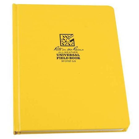 Rite In The Rain Book, 80 Sheets, Fabrikoid Yellow Cover 370F-LG
