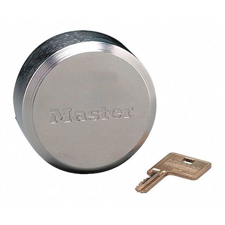 MASTER LOCK Padlock, Keyed Different, Hidden Shackle, Round Zinc Die-Cast Body, Boron Shackle, 1 23/32 in W 6271