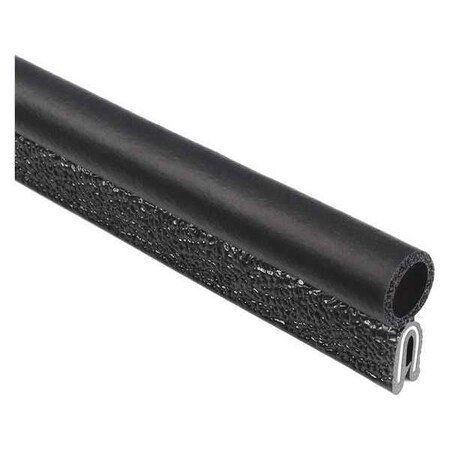 Trim-Lok Trim Seal, EPDM Sponge Rubber (Bulb), PVC (Trim), 250 ft. Length, 3/8" Overall Width 3062B3X1/32A-250