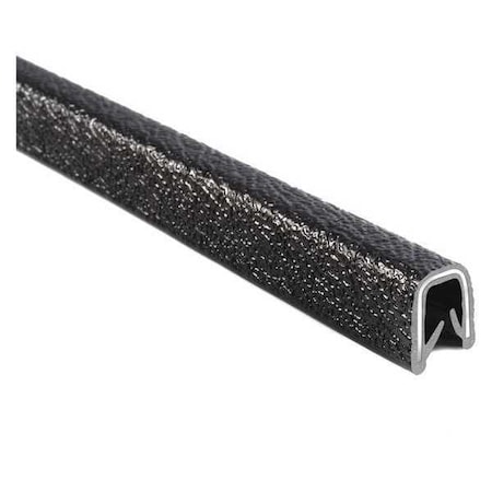 Trim-Lok Edge Trim, PVC, Metal, 100 ft Length, 1/2 in Overall Width, Style: Edge Trim with Dual Grip Tongue 1600B3-317-100