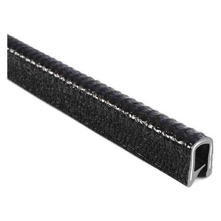 Trim-Lok Edge Trim, PVC, Metal, 400 ft Length, 1/2 in Overall Width, Style: Edge Trim with Single Grip Tongue 1645SB3-338-400