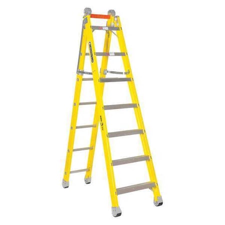 Louisville Multipurpose Ladder, Extension Ladder, Stepladder Configuration, 11 ft, Fiberglass FXC1207
