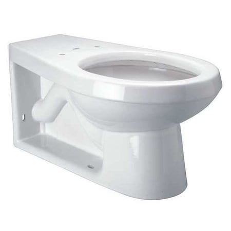 Zurn Toilet Bowl, 1.1 gpf, Siphon Jet, Floor Mount Mount, Elongated, White Z5637-BWL