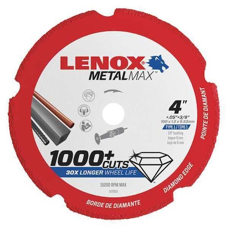 Lenox Die Grinder Blade, 4"x.050"x3/8", 15200rpm 1972919