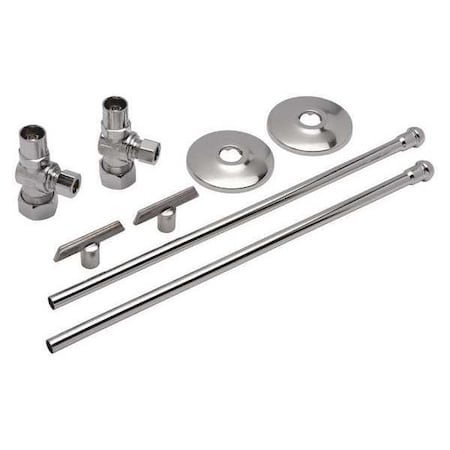 Zurn Angle Stop Valve, 2-3/4 in. L, Brass Z8804-XL-LRLKQ-PC