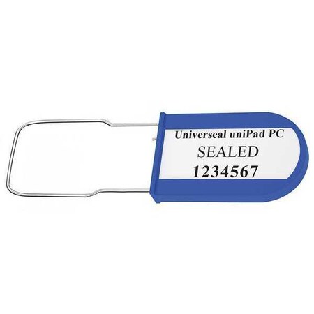 Universeal Padlock Seal 3-1/4" x 3/64", Acrylic, Blue, Pk50 UPAD-PC BLUE50