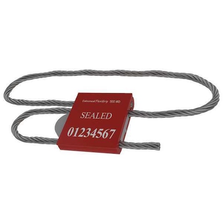 Universeal Cable Seal 48" x 13/64", Aluminum, Red, Pk20 F500MD RED20