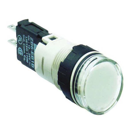 Schneider Electric Pilot Light Complete, LED, White XB6AV1BB