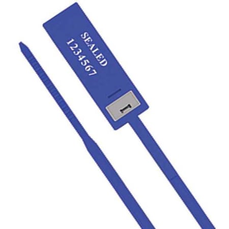 Universeal Pull-Tight Seals, Blue, Plastic, PK100 USTRAP-412 S BLUE100