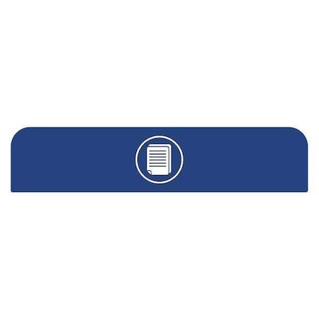 Rubbermaid Commercial Recycle Label, 8-1/2"H x 1-25/32"W, Blue 1961595