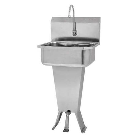 Sani-Lav Hand Sink, 46 in. H, SS, Single Foot Pedal 5011-0.5