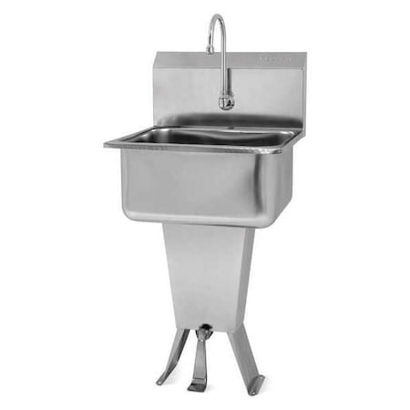 Sani-Lav Hand Sink, 19 in. L, SS, Single Foot Pedal 5211-0.5