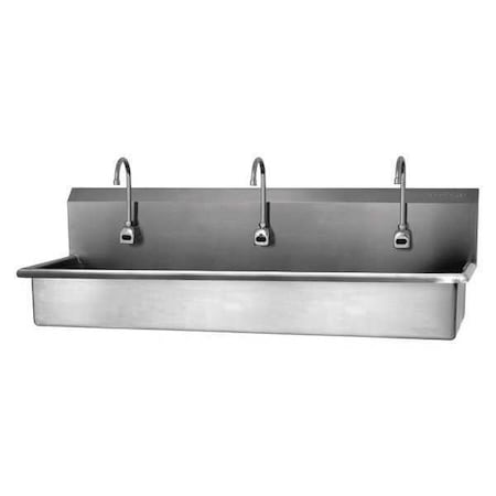 Sani-Lav Wall Mount, 3 Hole, Sensor, Silver, Wash Station 56WAL-0.5