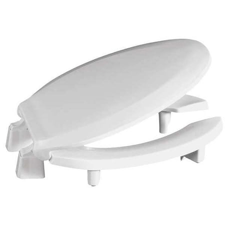 Centoco Toilet Seat With Cover, Check Hinge, Elongated, White 3L820STS-001