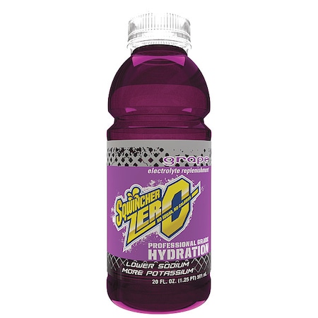 Sqwincher Sugar Free Sports Drink Grape 20 oz., PK24 159030803