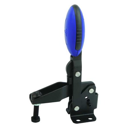 Kipp Toggle Clamp Vertical, Foot Horiz., Steel Nitrocarb and Oxidized, Blue K0662.005001