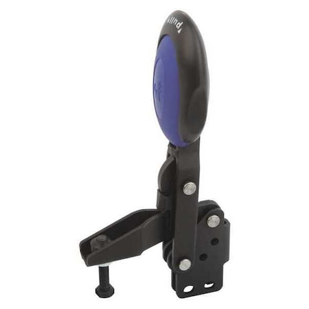 Kipp Toggle Clamp Vertical With Safety Lock, Foot Vert. F1=2500, Clamping Spindle M10X55, Steel, Blue K0663.010101